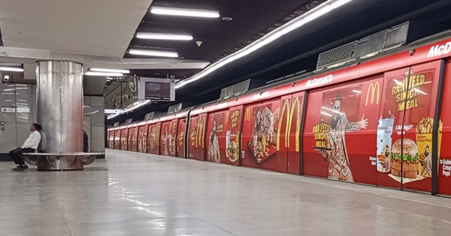 Full Train Wraps Delhi Metro