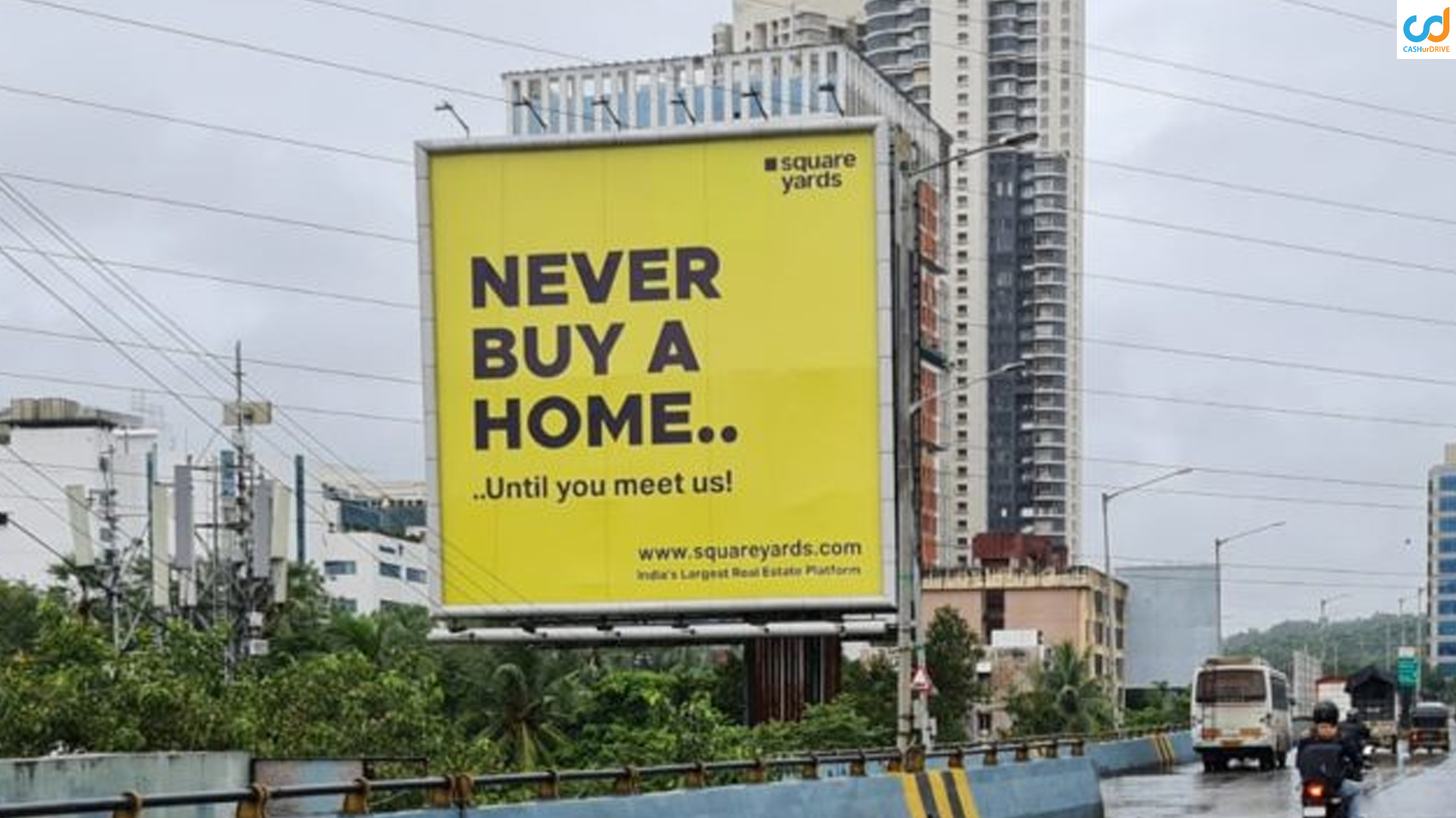 Real estate roadside billboard