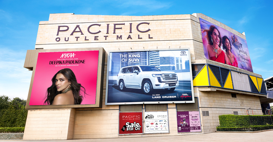 Marketing visual highlighting the success of mall advertising in Delhi NCR
