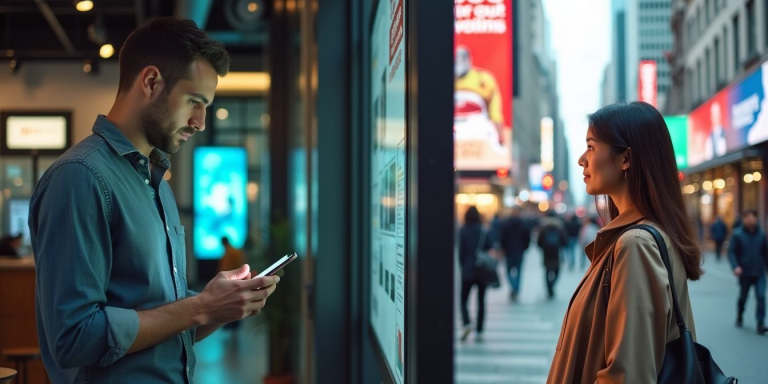 Navratri advertising with QR codes connecting OOH and digital campaigns