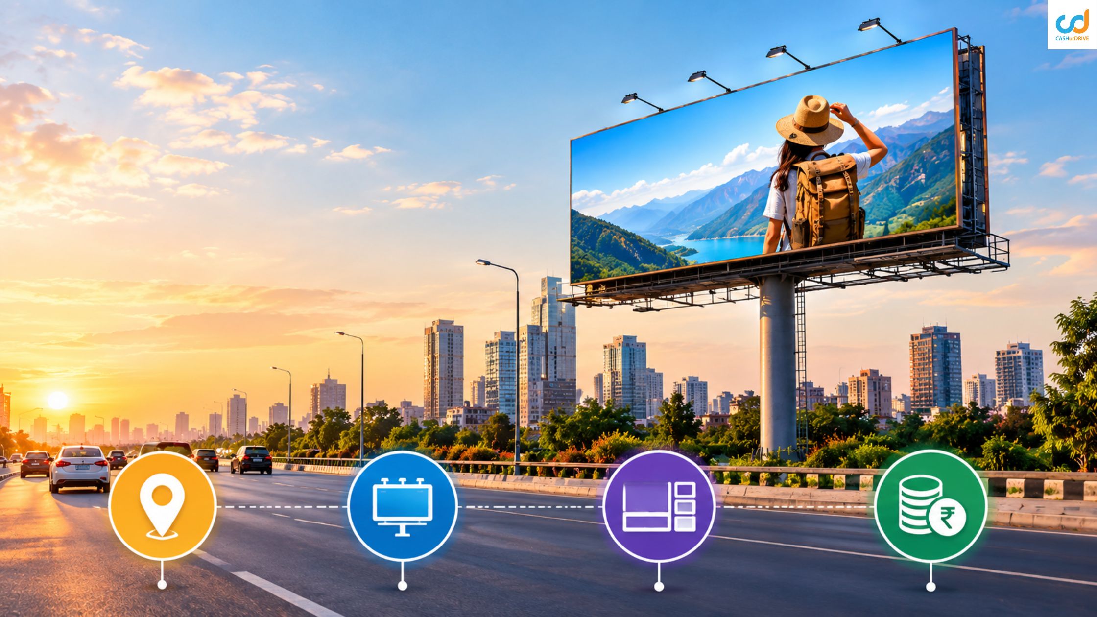 Unipole advertising cost in India by location